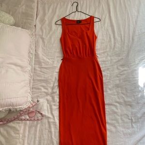 ASOS Midi bodycon red dress